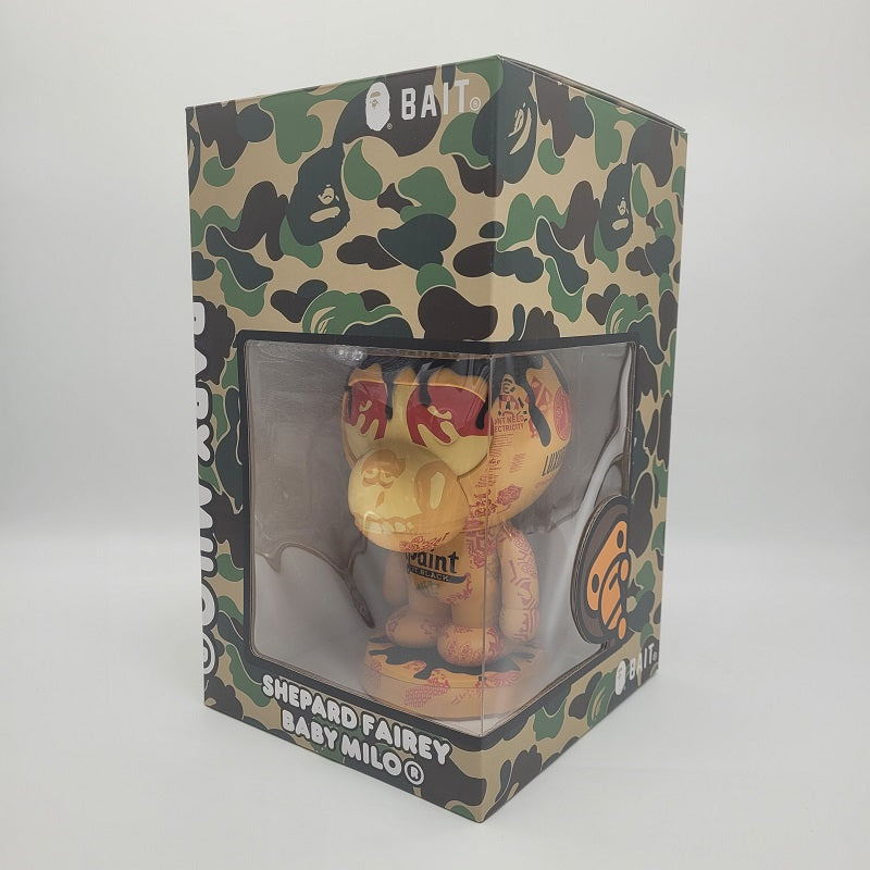 BAIT x BAPE Shepard Fairey 10" Baby Milo Figurine, NEW