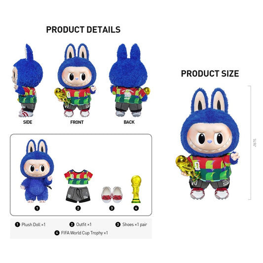 POPMART Labubu THE MONSTERS × FIFA SERIES - Catch the Win Vinyl Plush Doll, NEW