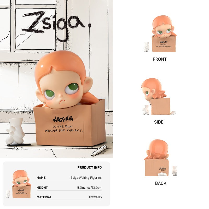 POPMART Zsiga Waiting 200% Figurine Hand Signed by Artist Dan