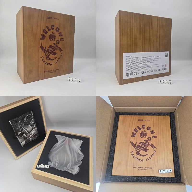 POPMART Hirono Freedom Island Drift Bottle Ornament w/ COA # (LE 899) NEW