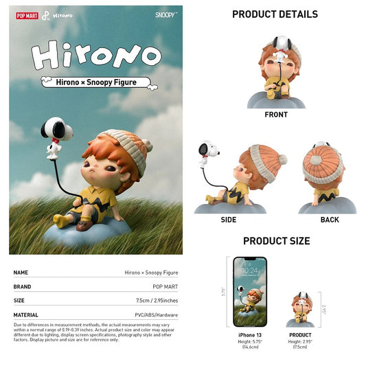 POPMART Hirono × Snoopy Figure Blister Pack, Sealed NEW