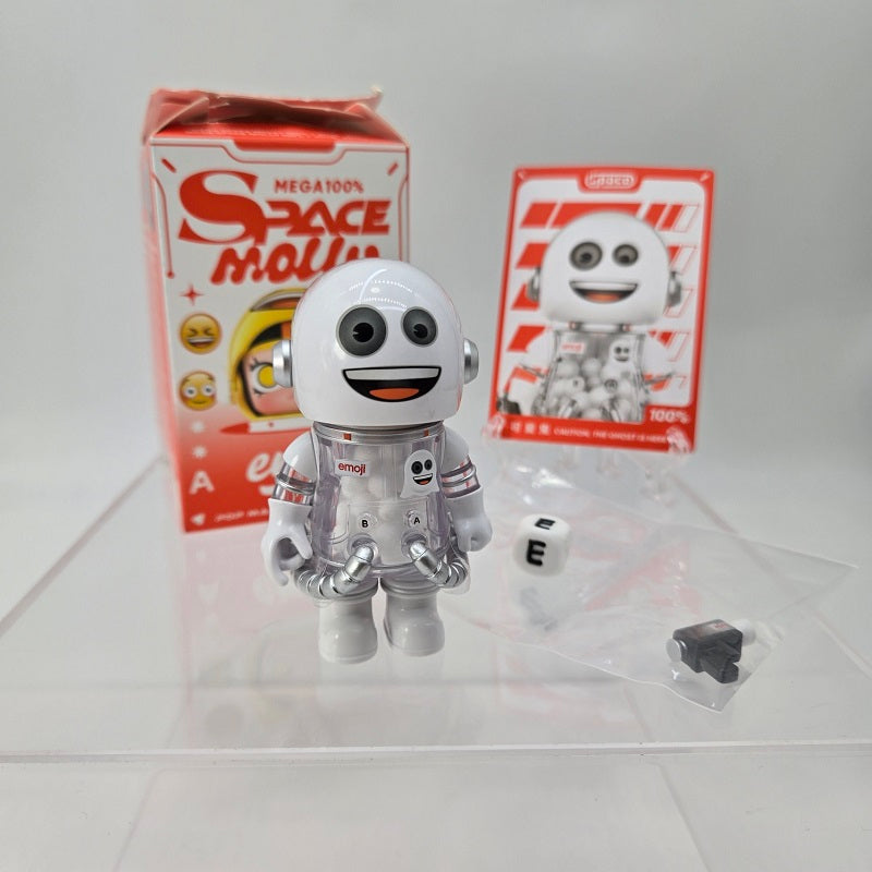 POPMART MEGA Space Molly 100% Emoji (Ghost) Signed + Sketch