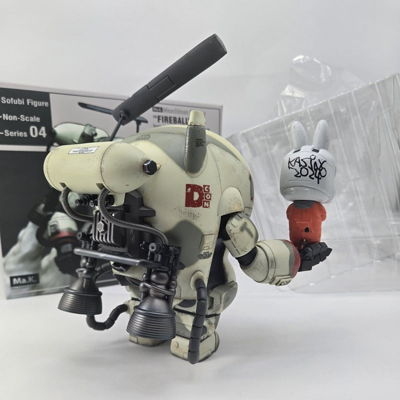 How2work DCON 2024 Labubu Pilot Ma.K. Maschinen Krieger Fireball Sofubi Figure (Signed by Kasing Lung 2x)