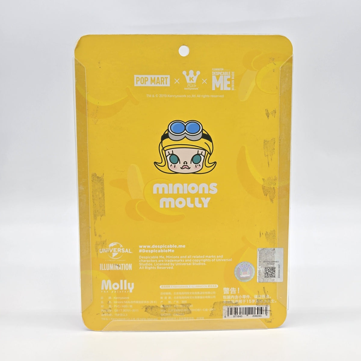 POP MART Minions Molly Blister Pack LE Signed by Kenny Wong STS 2019 w/ COA