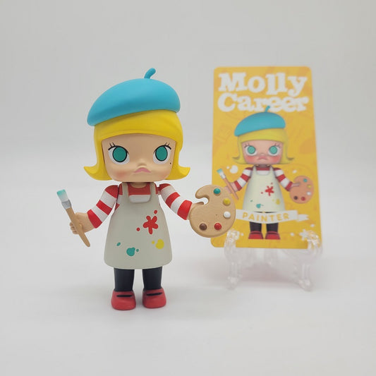 POPMART KENNYSWORK Molly Career Mini Figure (Painter Blue) 1pc, Open Box