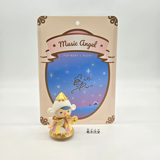 POP MART PUCKY Music Angel LE Blister Pack Signed + Remarque 2019 w/ COA