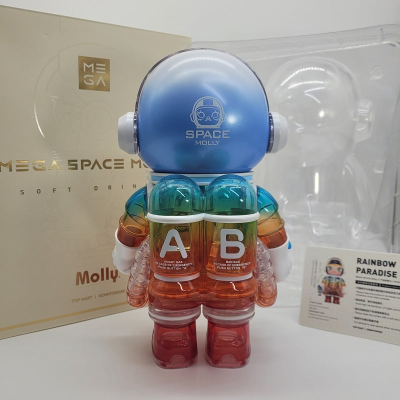 POPMART MEGA Space Molly 400% Soft Drink Series (Secret-Rainbow Paradise) 1pc, NEW