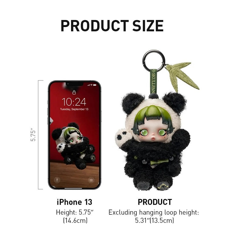 POPMART SKULLPANDA Lazy Panda Plush Doll Pendant, NEW