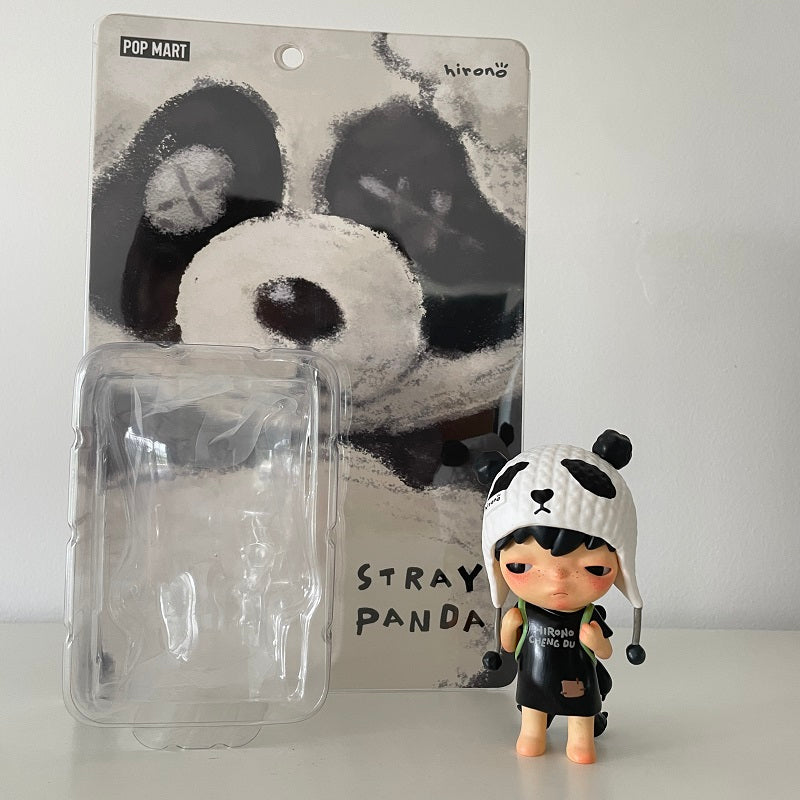 POPMART Rare Hand Signed Hirono Stray Panda PTS Beijing (S-Gold) by Artist Hirono