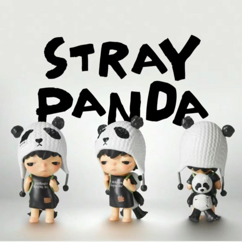 POPMART Rare Hand Signed Hirono Stray Panda PTS Beijing (S-Gold) by Artist Hirono