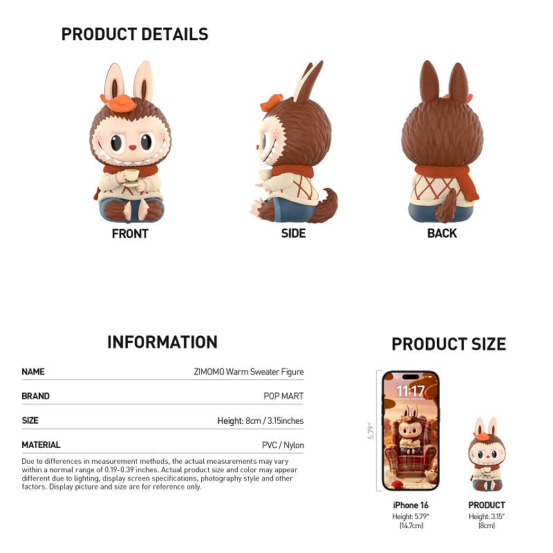 POPMART ZIMOMO Warm Sweater Figure, Sealed NEW