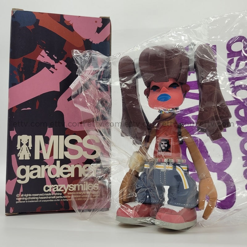 Ettv 2003 Michael Lau Miss Gardener Crazysmile Vinyl Figure - Coa Card Signed And Sketched Art Toys