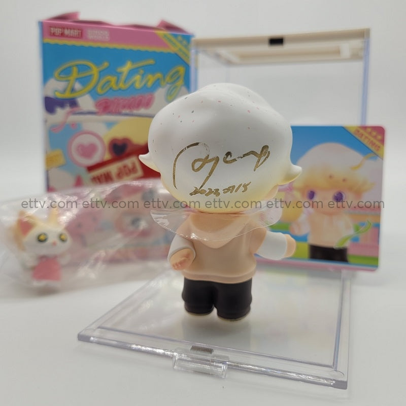 Ettv Popmart Dimoo Dating Series (Marshmallow) - Hand Signed By Ayan Deng Designer Toys