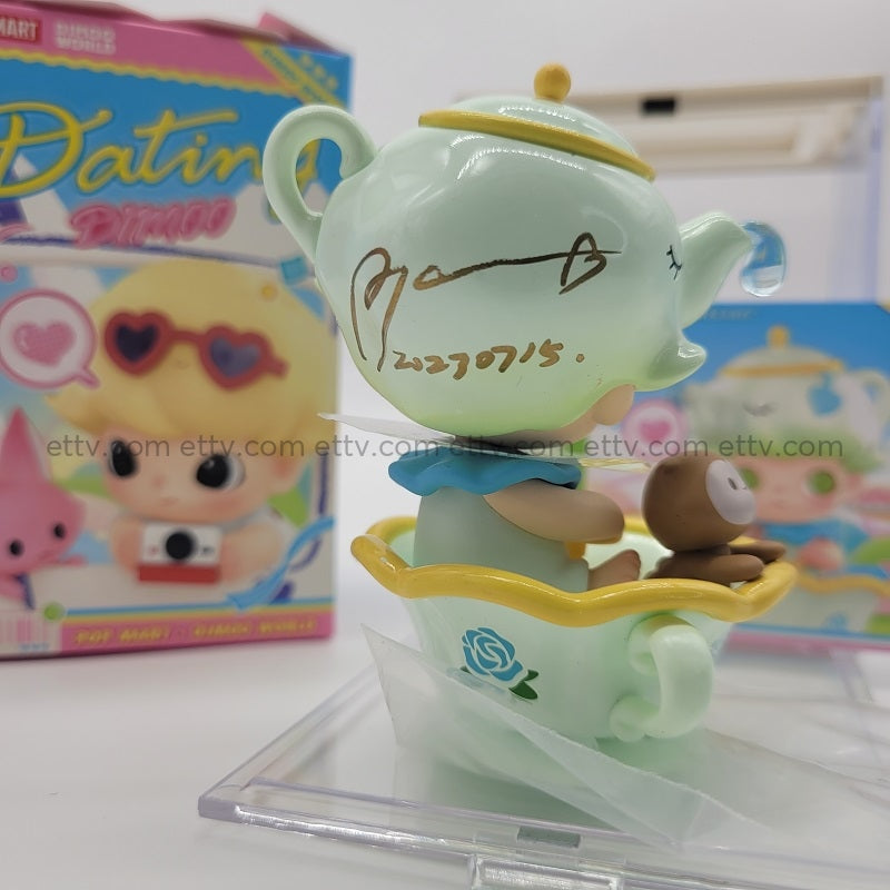 Ettv Popmart Dimoo Dating Series (Rotating Cup) - Hand Signed By Ayan Deng Designer Toys
