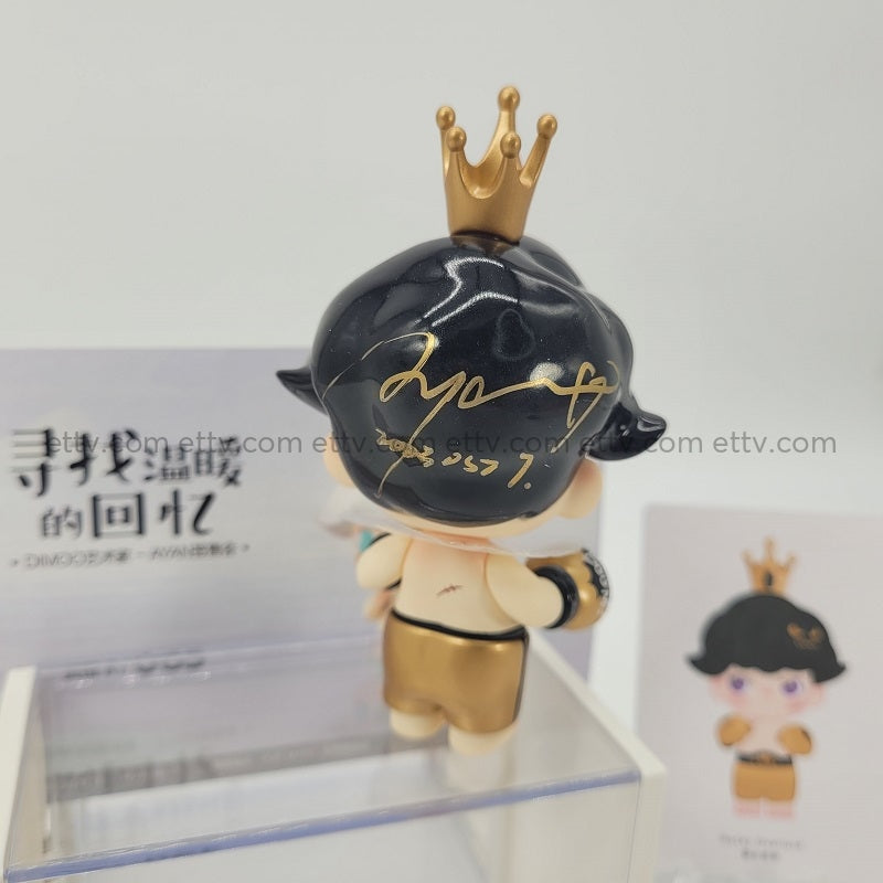 Ettv Popmart Dimoo Retro Series (Rocky Overlord) - Hand Signed By Ayan Deng Designer Toys