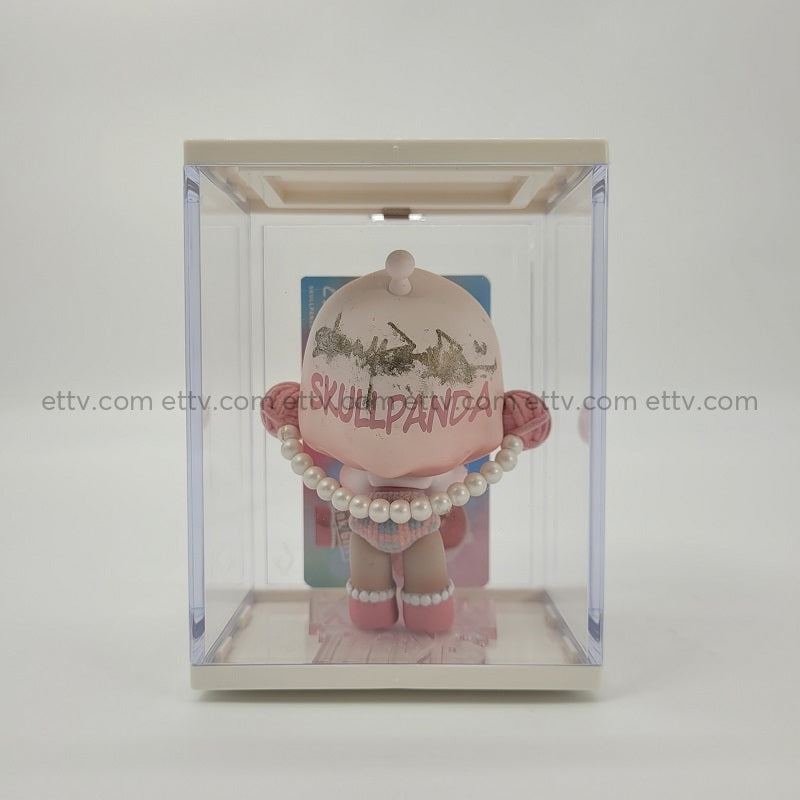 Ettv Popmart Skullpanda Hype Panda Series (Pink Girl) Signed And Marked By Xiongmiao Art Toys