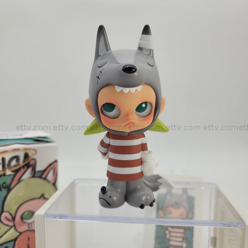 Ettv Popmart Zsiga Walking Into The Forest (Little Grey Wolf)-Hand Signed By Artist Designer Toys