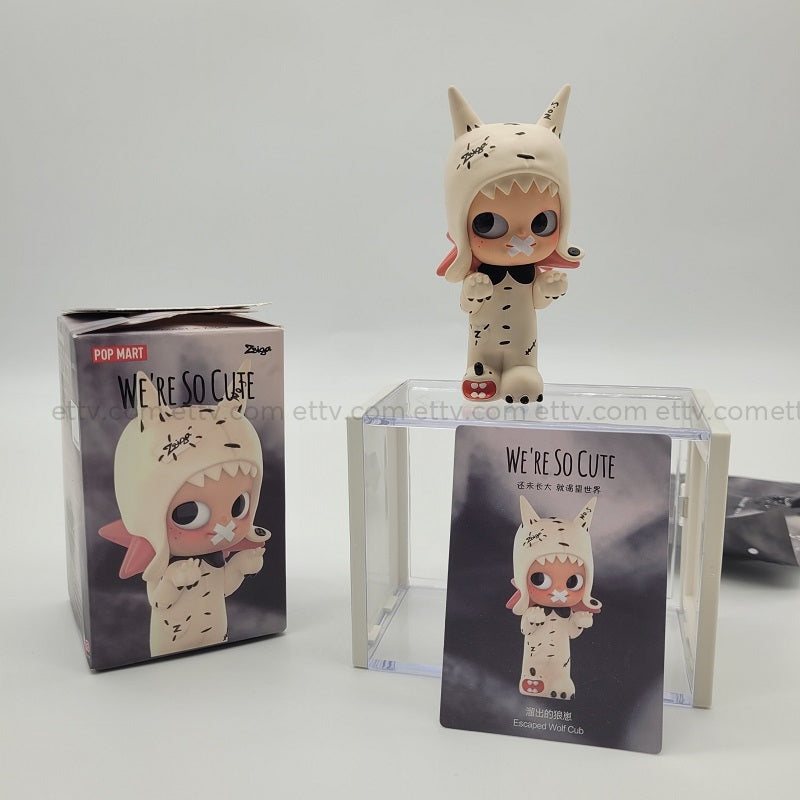 Ettv Popmart Zsiga Were So Cute (Escaped Wolf Cub)-Hand Signed By Artist Designer Toys