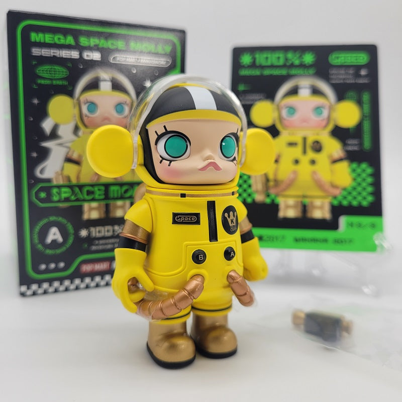 ETTV POPMART MEGA Space Molly 100% Series 2 (Banana 2017)-Hand Signed by Artist