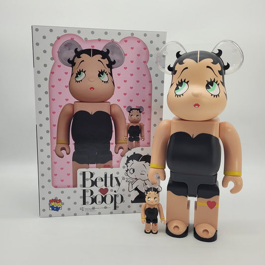 Bearbrick Betty Boop (TM) 400% & 100% Set Black Ver. by Medicom