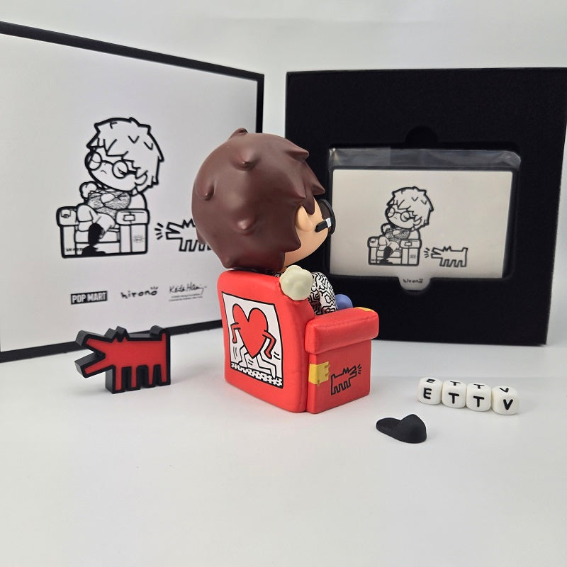 POPMART Hirono x Keith Haring 200% Figurine, NEW