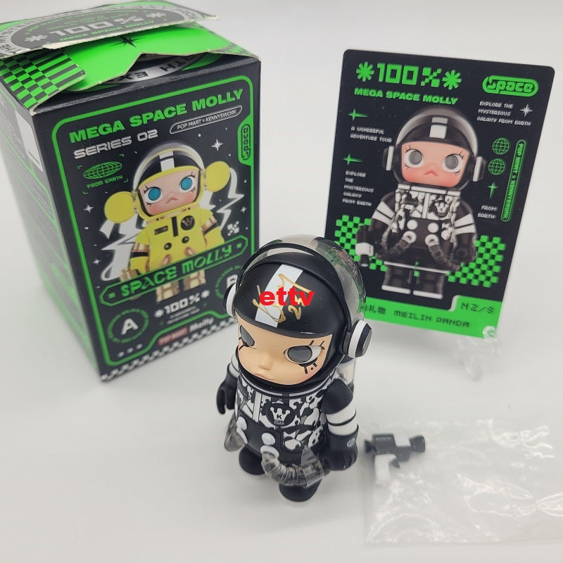 ETTV POPMART MEGA Space Molly 100% Series 2 (Meilin Panda)-Hand Signed by Artist