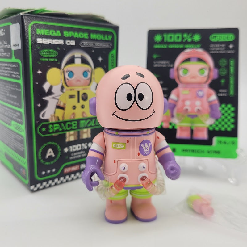 ETTV POPMART MEGA Space Molly 100% Series 2 (Patrick Star)-Hand Signed by Artist