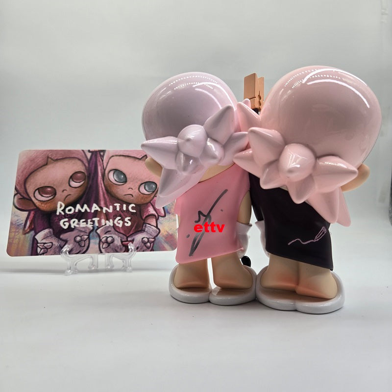 POPMART Signed Zsiga Romantic Greetings 6x6" Large Figurine at PTS Beijing by Artist Dan