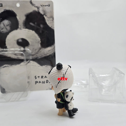 POPMART Rare Hand Signed Hirono Stray Panda PTS Beijing (S-Black) by Artist Hirono