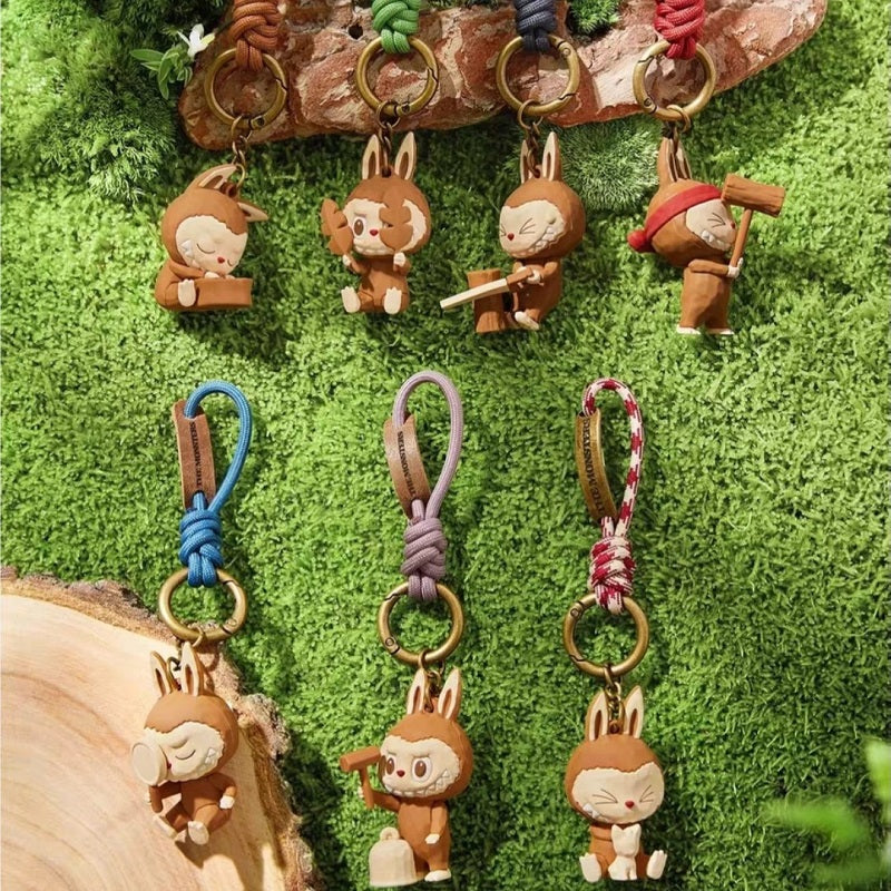 POPMART #7 POPLAND Labubu Timber Workshop keychain (Secret Complete) 1pc NEW