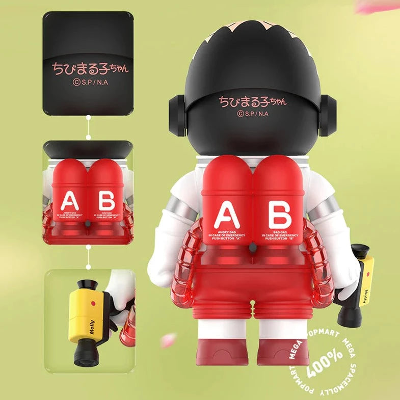 POPMART MEGA COLLECTION 400% Space Molly X Chibi Maruko Chan (HAPPINESS)