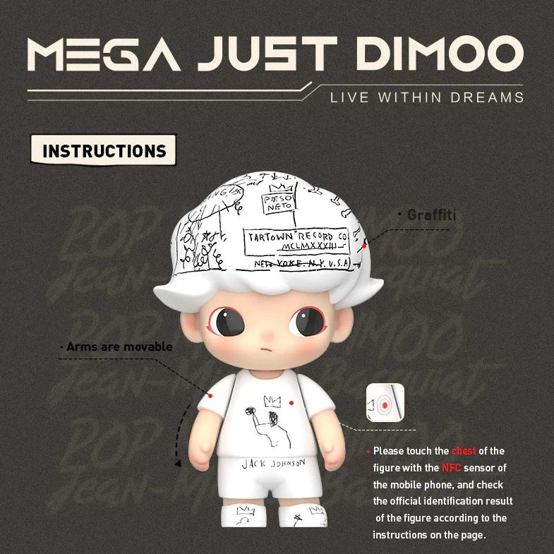 ETTV POPMART MEGA Collection 1000% JUST DIMOO x JEAN-MICHEL BASQUIAT