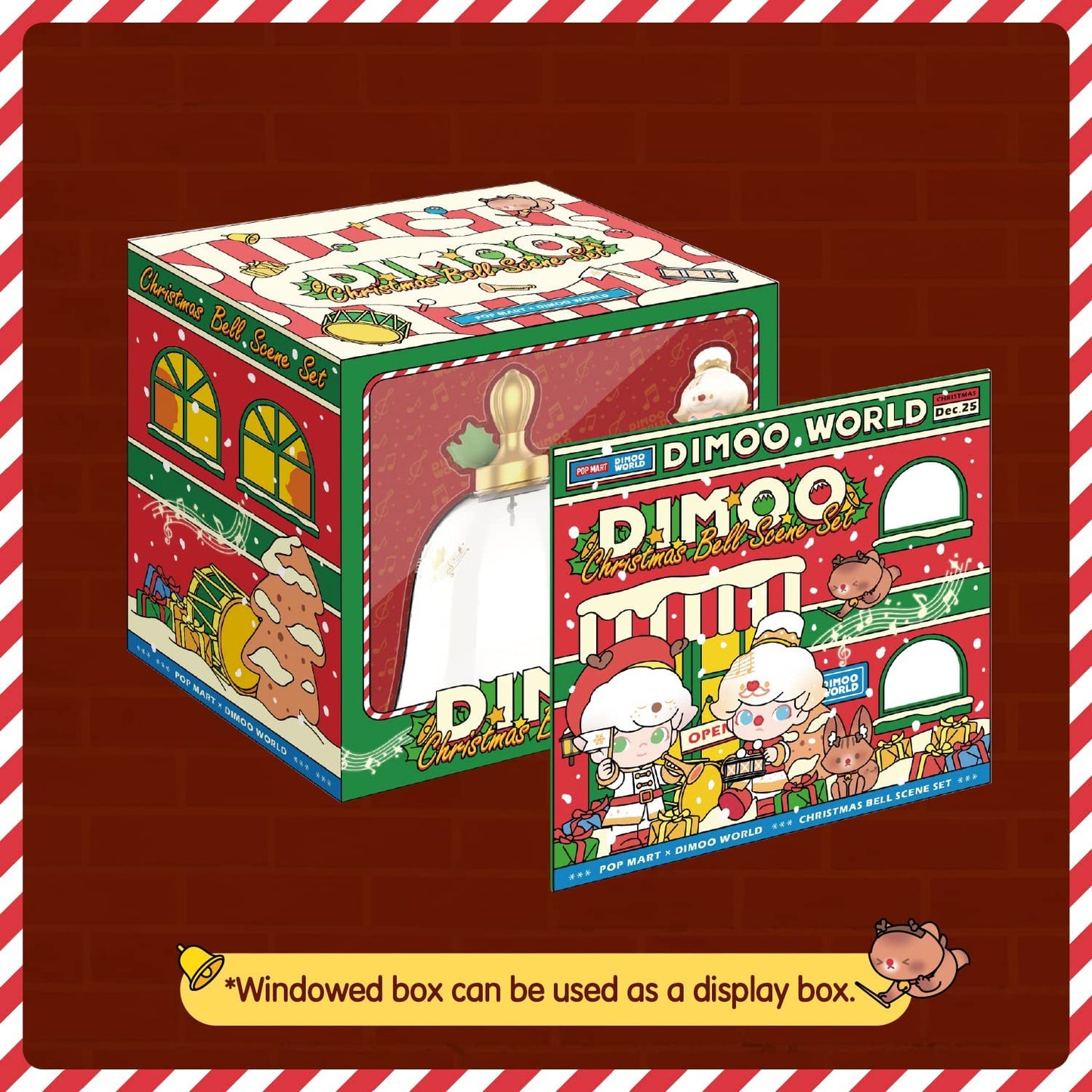 ETTV Pop Mart Dimoo Christmas Bell Scene Set