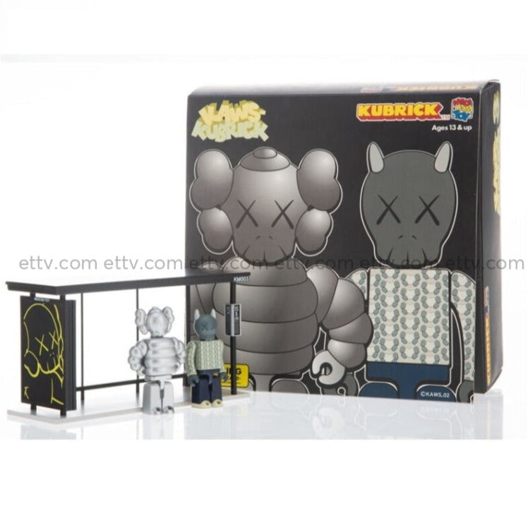 Ettv Kaws Kubrick Bus Stop (2002) - Complete Sets 1-5 By Medicom Toy Bearbrick Designer Toys