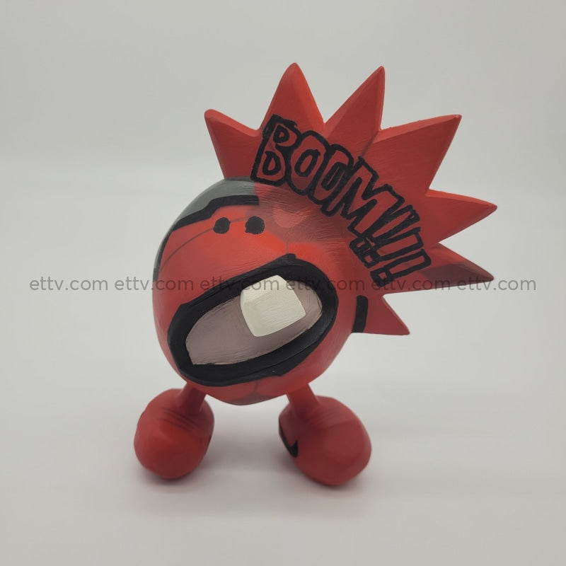 Ettv Michael Lau Crazysmiles 2005 Lamdog Football 09 Lamball Signed (Red) Art Toys