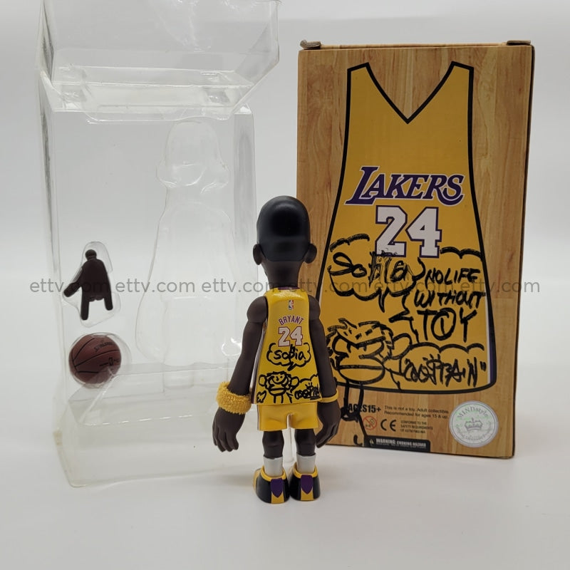 Ettv Mindstyle X Coolrain Nba Kobe Bryant Signed+Remarque Sketch By Art Toys