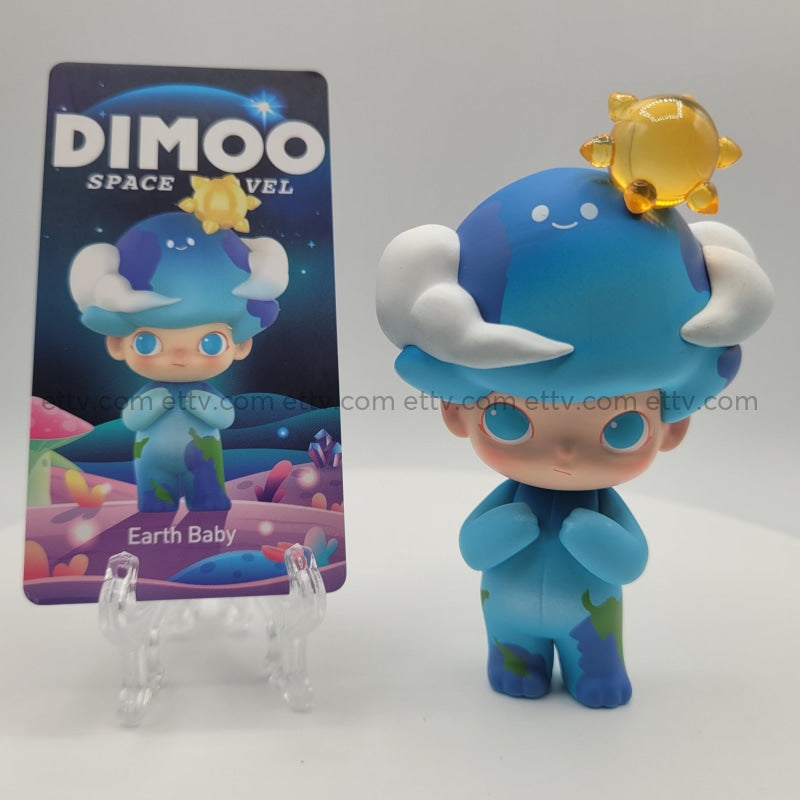 Ettv Popmart Dimoo Space Travel Series (Earth Baby Signed By Artist Ayan Deng) Art Toys