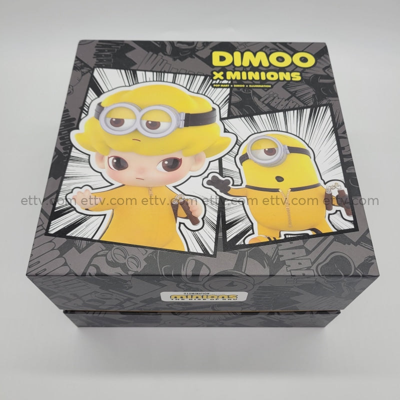 Ettv Popmart Dimoo X Minions Bruce Lee Signed By Artist Ayan Deng Art Toys