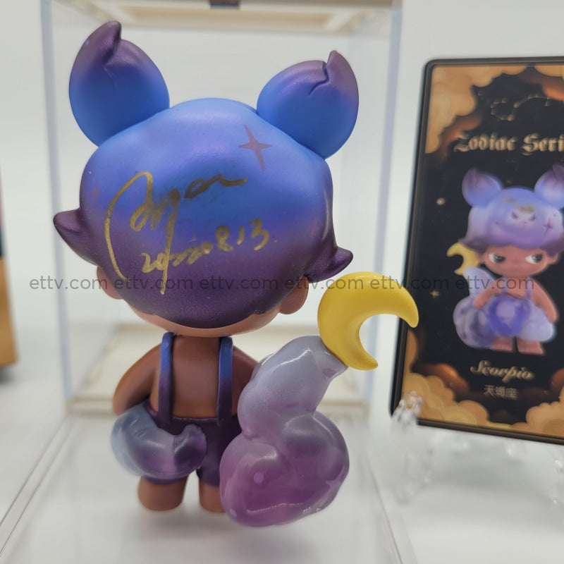 Ettv Popmart Dimoo Zodiac Series Signed By Artist Ayan Deng (Scorpio) 1Pc Art Toys