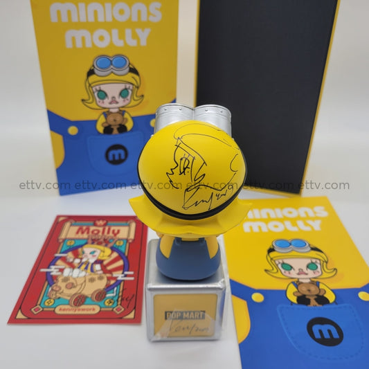 Ettv Popmart Kennyswork Minions Molly Signed+Remarque Hand Drawn Sketch By Kenny Wong Art Toys