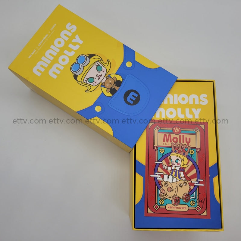 Ettv Popmart Kennyswork Minions Molly Signed+Remarque Hand Drawn Sketch By Kenny Wong Art Toys