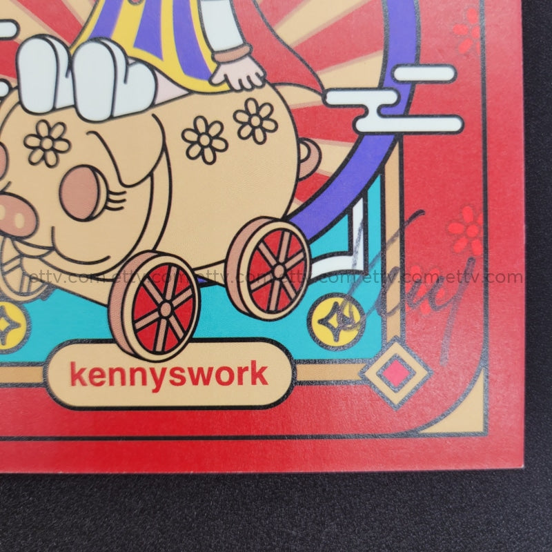 Ettv Popmart Kennyswork Minions Molly Signed+Remarque Hand Drawn Sketch By Kenny Wong Art Toys