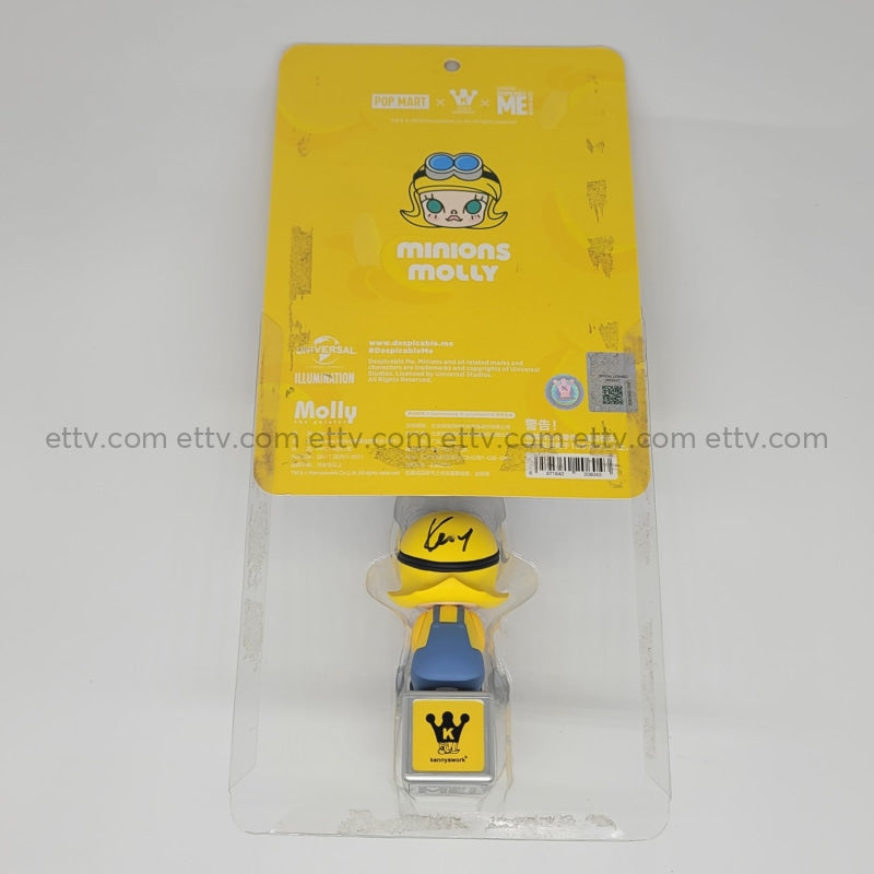 Ettv Popmart Minions Molly Mini Figure Signed By Kenny Wong Art Toys