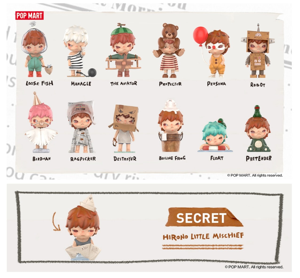 ETTV POPMART HIRONO Little Mischief Series (RAGPICKER, MANACLE) 2pc