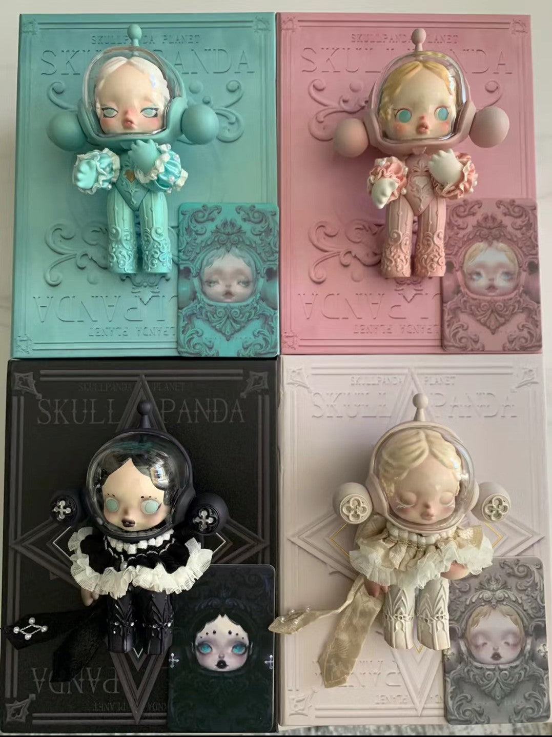 ETTV POPMART SKULLPANDA BABY Collection - Complete Set of 4 Limited Edition Figures