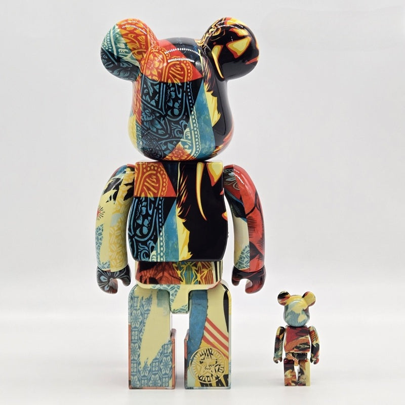 BE@RBRICK x OBEY 100% & 400% Bearbrick Figure Signed by Shepard Fairey w/ COA