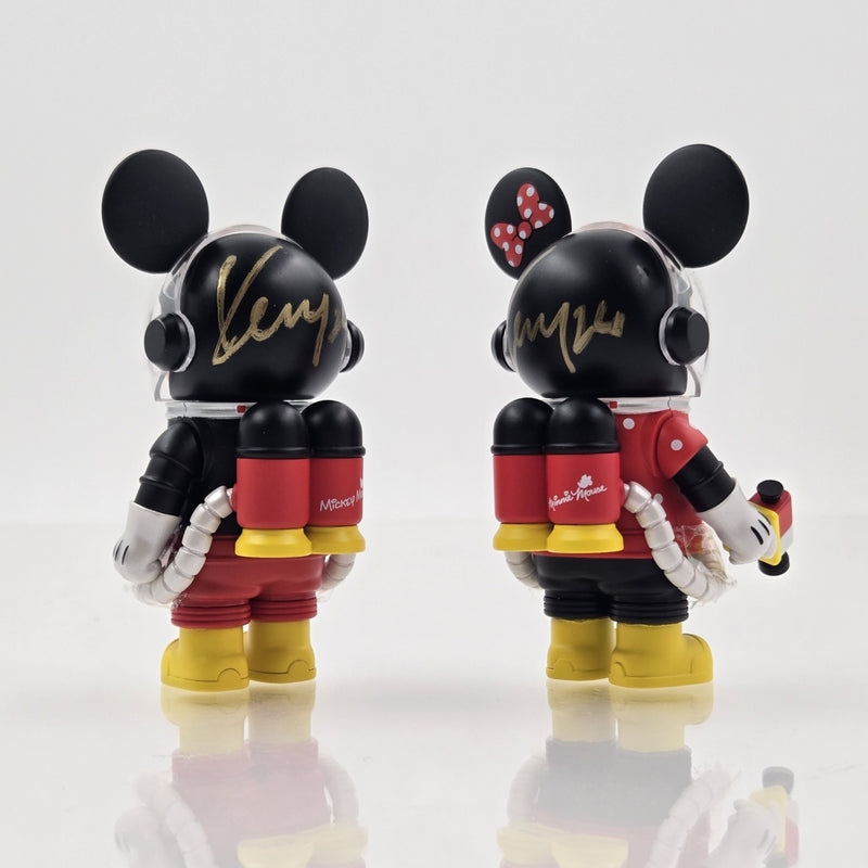 POPMART MEGA Space Molly 100% Mickey & Minnie Double-Signed Kenny Wong w/ COA
