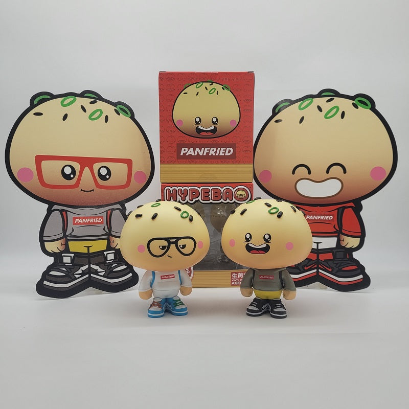 HYPEBAO Dcon Exclusive & Travis Edition 5.5" Vinyl Figures with Large Promo Display (2pc) NEW
