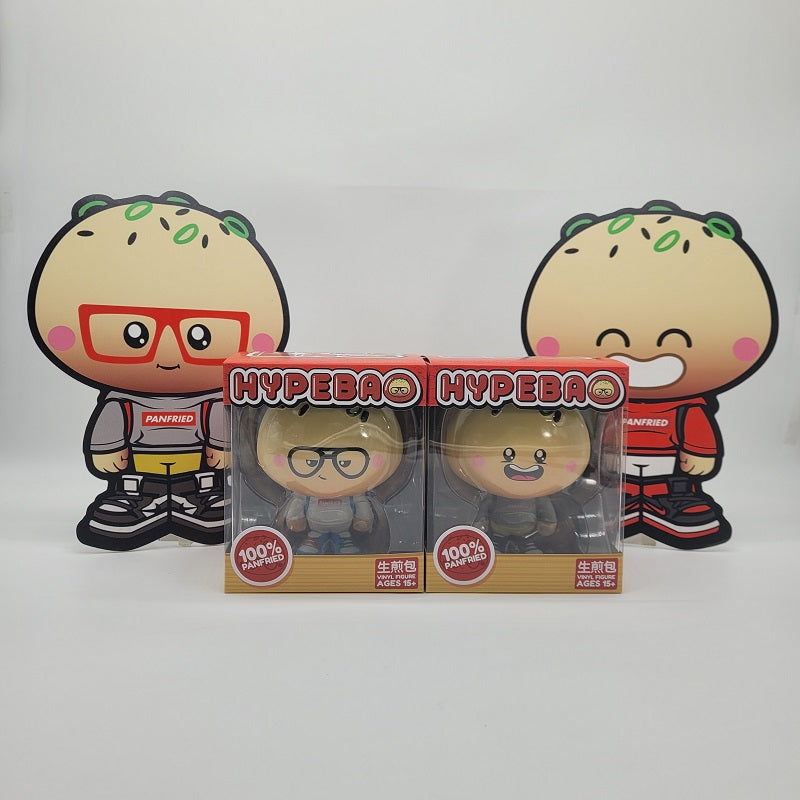 HYPEBAO Dcon Exclusive & Travis Edition 5.5" Vinyl Figures with Large Promo Display (2pc) NEW