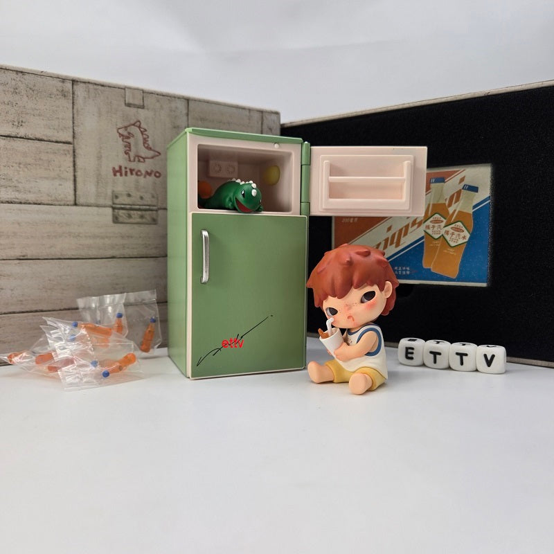 POPMART Hirono Orange Soda PTS Exclusive – Artist Signed on Refrigerator